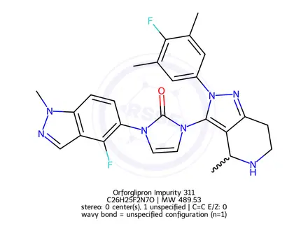 Chemical structure of Orforglipron Impurity 311