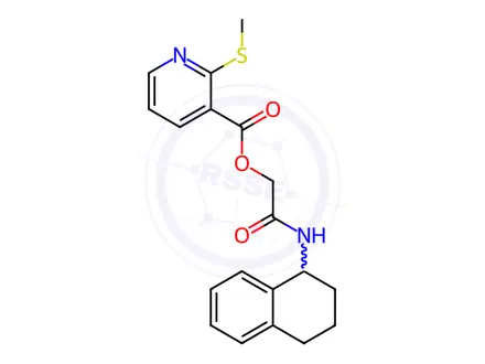Chemical structure of 2-Oxo-2-((1,2,3,4-tetrahydronaphthalen-1-yl)amino)ethyl 2-(methylthio)nicotinate