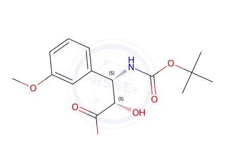 Chemical structure of (2S,3S)-3-((tert-Butoxycarbonyl)amino)-2-hydroxy-3-(3-methoxyphenyl)propanoic acid