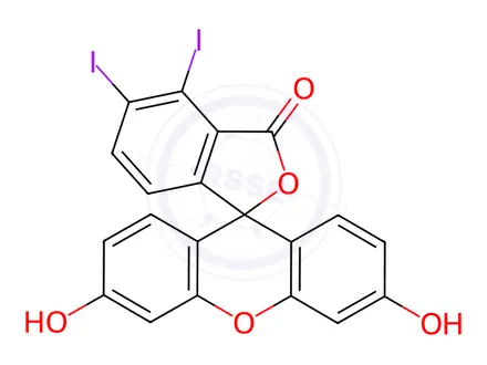 Chemical structure of Diiodofluorescein