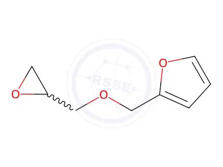Chemical structure of 2-[(Oxiran-2-ylmethoxy)methyl]furan