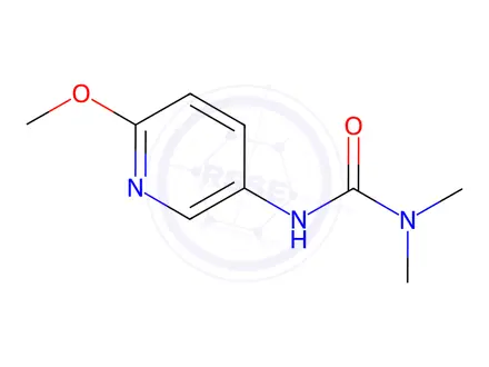 Chemical structure of Urea, 3-(6-methoxy-3-pyridyl)-1,1-dimethyl-(8CI)