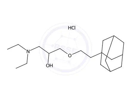 Chemical structure of 1-(2-(Adamantan-1-yl)ethoxy)-3-(diethylamino)propan-2-ol hydrochloride
