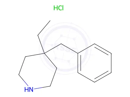 Chemical structure of 4-benzyl-4-ethylpiperidine hydrochloride