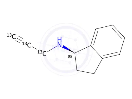 Chemical structure of Rasagiline Mesylate Impurity 1-13C3