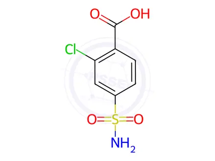 Chemical structure of 2-Chloro-4-sulfamoylbenzoic Acid