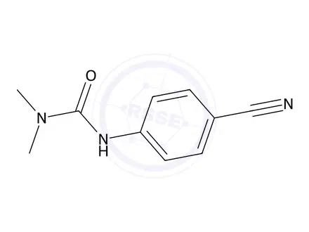 Chemical structure of 1-(4-cyanophenyl)-3,3-dimethylurea