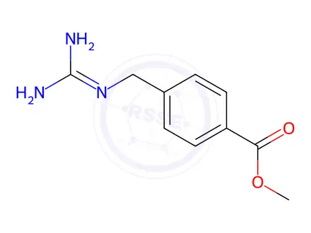 Chemical structure of methyl 4-(carbamimidamidomethyl)benzoate