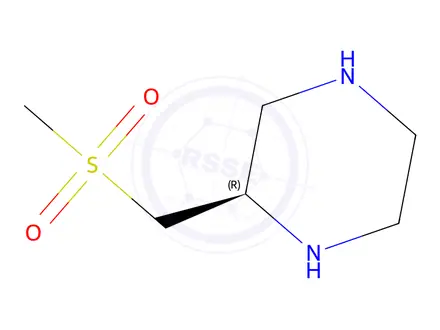 Chemical structure of (R)-2-((Methylsulfonyl)methyl)piperazine