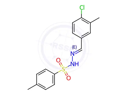 Chemical structure of N'-(4-chloro-3-methylbenzylidene)-4-methylbenzenesulfonohydrazide