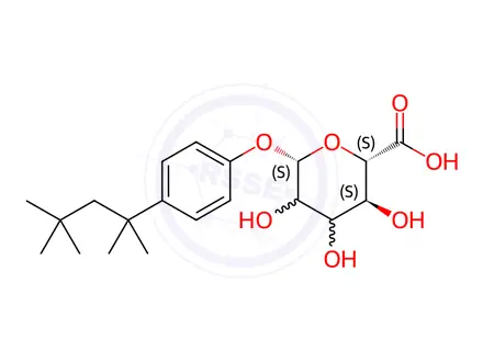 Chemical structure of 4-tert-Octylphenol-glucuronide