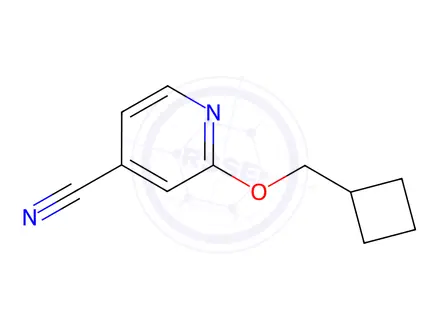 Chemical structure of 2-(Cyclobutylmethoxy)isonicotinonitrile