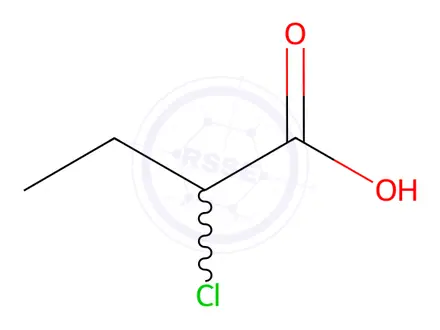 Chemical structure of 2-Chlorobutyric Acid (~90%)