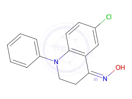 Chemical structure of 6-chloro-4-oxyimino-1-phenyl-1,2,3,4-tetrahydroquinoline