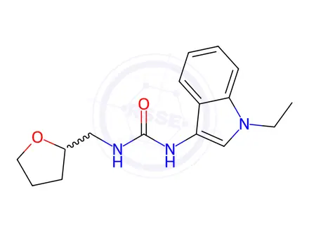 Chemical structure of 1-(1-Ethyl-1H-indol-3-yl)-3-((tetrahydrofuran-2-yl)methyl)urea