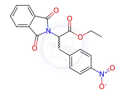 Chemical structure of (S)-Ethyl 2-(1,3-dioxoisoindolin-2-yl)-3-(4-nitrophenyl)propanoate
