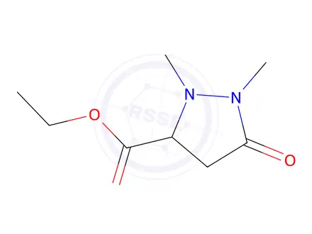 Chemical structure of Ethyl 1,2-dimethyl-5-oxopyrazolidine-3-carboxylate