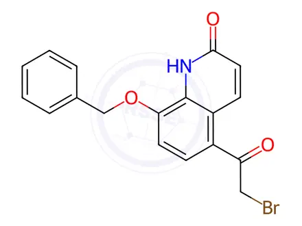 Chemical structure of 8-Benzyloxy-5-(2-bromoacetyl)-2(1H)-quinolinone