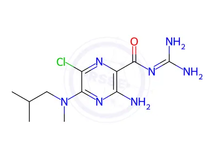Chemical structure of 5-(N-Methyl-N-isobutyl)-Amiloride