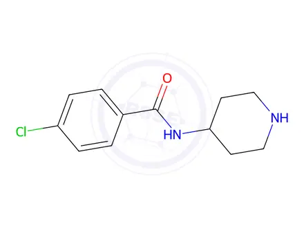Chemical structure of 4-Chloro-N-(piperidin-4-yl)benzamide