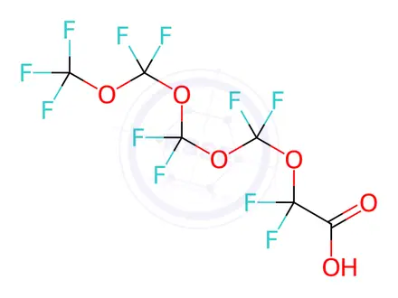 Chemical structure of 3,5,7,9-Tetraoxaundecafluorodecanoic acid