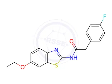 Chemical structure of N-(6-Ethoxybenzo[d]thiazol-2-yl)-2-(4-fluorophenyl)acetamide