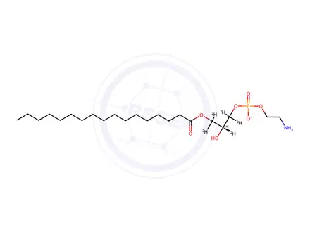 Chemical structure of 17:0 Lyso PE-d5