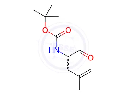 Chemical structure of Carbamic acid, (1-formyl-3-methyl-3-butenyl)-, 1,1-dimethylethyl ester (9CI)