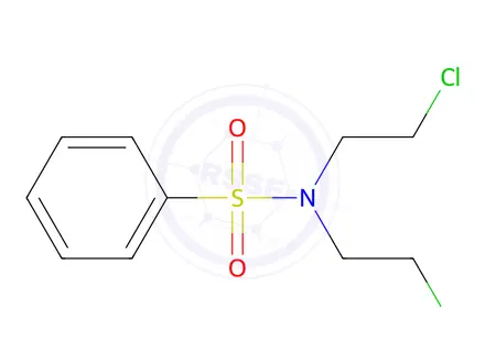 Chemical structure of N,N-Bis(2-chloroethyl)benzenesulfonamide