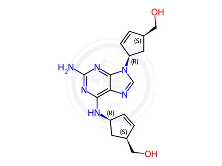 Chemical structure of Abacavir Side Chain Dimer Impurity