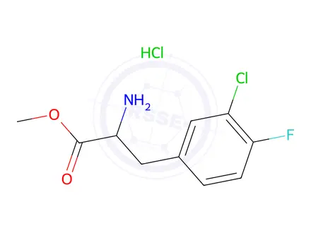 Chemical structure of methyl 2-amino-3-(3-chloro-4-fluorophenyl)propanoate hydrochloride