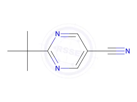 Chemical structure of 2-(tert-Butyl)pyrimidine-5-carbonitrile