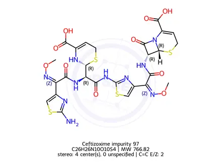 Chemical structure of Ceftizoxime Impurity 135