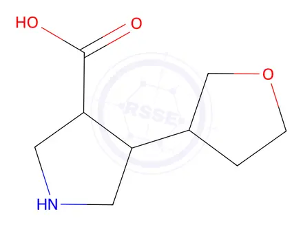Chemical structure of 4-(Tetrahydrofuran-3-yl)pyrrolidine-3-carboxylic acid