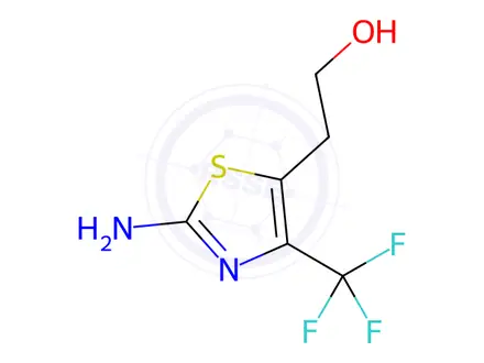 Chemical structure of 2-(2-Amino-4-(trifluoromethyl)thiazol-5-yl)ethan-1-ol