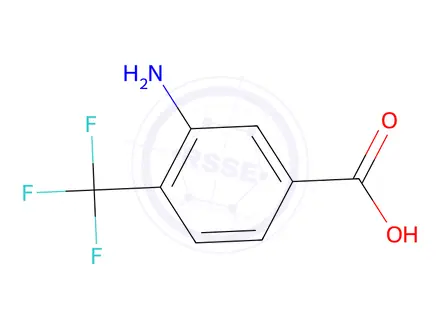 Chemical structure of 3-Amino-4-(Trifluoromethyl)Benzoic Acid
