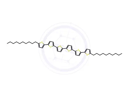 Chemical structure of 2,2':5',2'':5'',2''':5''',2'''':5'''',2'''''-Sexithiophene, 5,5'''''-didecyl-