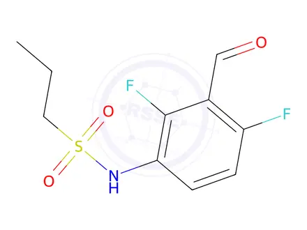 Chemical structure of N-(2,4-Difluoro-3-formylphenyl)-propane-1-sulfonamide