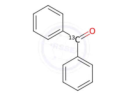 Chemical structure of Benzophenone-[13C]