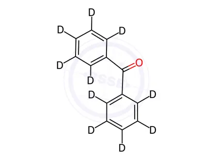 Chemical structure of Benzophenone-d10 Solution in methanol