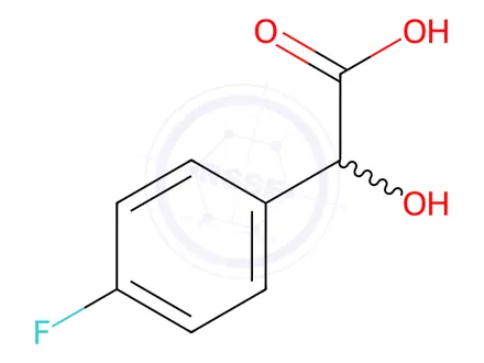 Chemical structure of 4-Fluoromandelic Acid