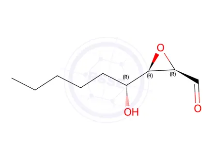 Chemical structure of (2R,3R)-3-[(1R)-1-hydroxyhexyl]oxirane-2-carbaldehyde