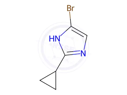 Chemical structure of 4-Bromo-2-cyclopropyl-1H-imidazole