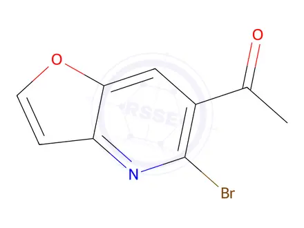 Chemical structure of 1-(5-Bromofuro[3,2-b]pyridin-6-yl)ethanone