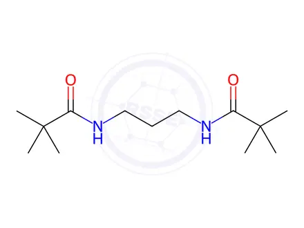 Chemical structure of N,N'-(propane-1,3-diyl)bis(2,2-dimethylpropanamide)