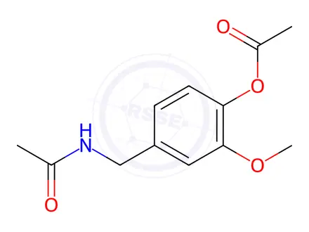 Chemical structure of N-[4-(Acetyloxy)-3-methoxybenzyl]acetamide