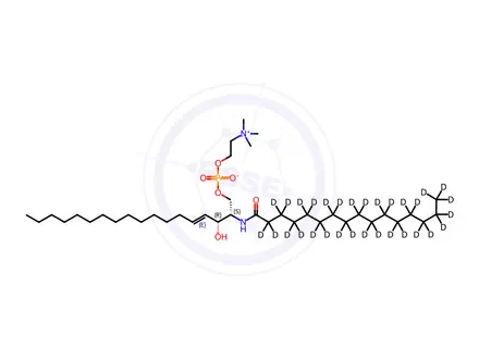 Chemical structure of 16:0-d31 SM