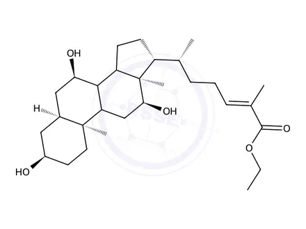 Chemical structure of (3α,5β,7α,12α)-3,7,12-Trihydroxy-cholest-24-en-26-oic Acid Ethyl Ester