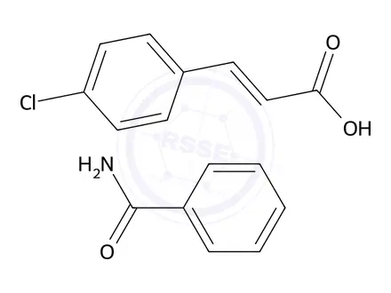Chemical structure of 2-Benzamido-3-(4-chlorophenyl)acrylic acid