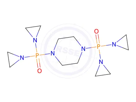 Chemical structure of Phosphine oxide, 1,4-piperazinediylbis(bis(1-aziridinyl)-